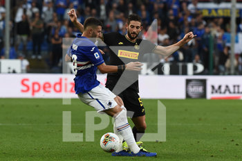 2019-09-28 - Emiliano Rigoni (Sampdoria), Roberto Gagliardini (Inter) - SAMPDORIA VS INTER - ITALIAN SERIE A - SOCCER