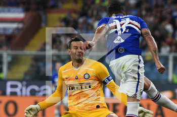 2019-09-28 - Samir Handanovic (inter), Fabio Depaoli (Sampdoria) - SAMPDORIA VS INTER - ITALIAN SERIE A - SOCCER