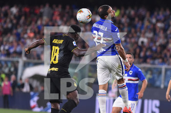 2019-09-28 - Kwodwo Asamoah (Inter), Fabio Quagliarella (Sampdoria) - SAMPDORIA VS INTER - ITALIAN SERIE A - SOCCER