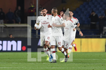 2019-10-05 - esultanza Milan, dopo la rete del momentaneo 1a 1 - GENOA VS MILAN - ITALIAN SERIE A - SOCCER