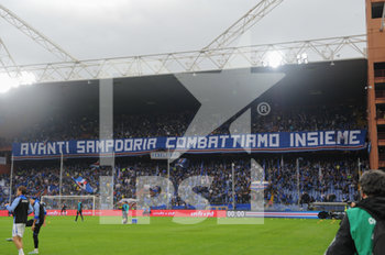 2019-10-20 - Striscione tifosi sampdoria, gradinata sud - SAMPDORIA VS ROMA - ITALIAN SERIE A - SOCCER