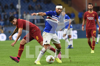 2019-10-20 - Diego Perotti (Roma), Fabio Quagliarella (Sampdoria) - SAMPDORIA VS ROMA - ITALIAN SERIE A - SOCCER
