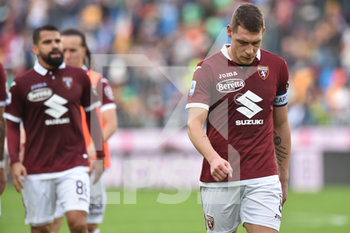 2019-10-20 - Andrea Belotti del Torino si dispera a fine partita dopo la sconfitta con l'Udinese - UDINESE VS TORINO - ITALIAN SERIE A - SOCCER