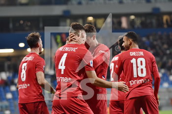 2019-10-30 - esultanza fiorentina gol 1-2 - SASSUOLO VS FIORENTINA - ITALIAN SERIE A - SOCCER