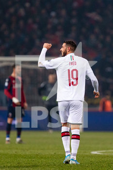2019-12-08 - Theo Hernandez (Milan) esultanza gol - BOLOGNA VS MILAN - ITALIAN SERIE A - SOCCER