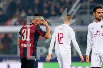 2019-12-08 - Blerim Dzemaili (Bologna) esulta dopo gol - BOLOGNA VS MILAN - ITALIAN SERIE A - SOCCER