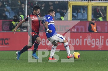 2019-12-14 - Cristian Romero (Genoa), Fabio Quagliarella (Sampdoria) - GENOA VS SAMPDORIA - ITALIAN SERIE A - SOCCER