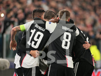 2020-01-01 - esultanza Juventus . 19 Leonardo Bonucci (JUVENTUS), 8 Aaron Ramsey (JUVENTUS) - JUVENTUS FC ITALIAN SOCCER SERIE A SEASON 2019/20 - ITALIAN SERIE A - SOCCER