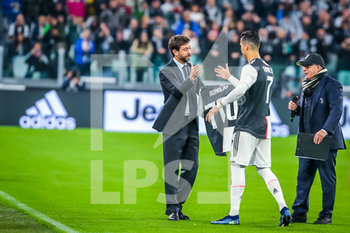 2020-01-01 - Cristiano Ronaldo of Juventus and Andrea Agnelli during italian soccer Serie A season 2019/20 of Juventus FC - Photo credit Fabrizio Carabelli - JUVENTUS FC ITALIAN SOCCER SERIE A SEASON 2019/20 - ITALIAN SERIE A - SOCCER