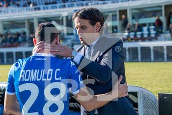 2020-01-05 - Simone Inzaghi coach of SS Lazio and Romulo of Brescia Calcio BSFC - BRESCIA VS LAZIO - ITALIAN SERIE A - SOCCER