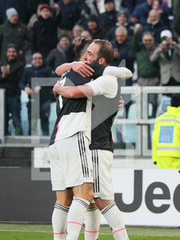 2020-01-06 - Gonzalo Higuain (JUVENTUS) e Cristiano Ronaldo (JUVENTUS) esultanza - JUVENTUS VS CAGLIARI - ITALIAN SERIE A - SOCCER