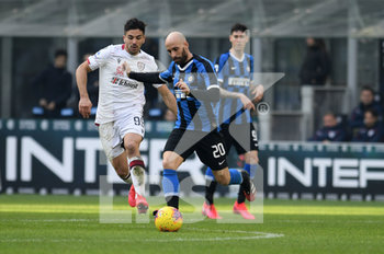2020-01-26 - Borja Valero (Inter) e Giovanni Simenone (Cagliari) - INTER VS CAGLIARI - ITALIAN SERIE A - SOCCER