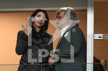 2020-02-03 - Il Presidente della Sampdoria, Massimo Ferrero con la moglie Manuela Ramunni
 - SAMPDORIA VS NAPOLI - ITALIAN SERIE A - SOCCER