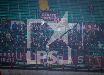 2020-02-17 - Torino FC supporters during the Serie A 2019/20 match between AC Milan vs Torino FC at the San Siro Stadium, Milan, Italy on February 17, 2020 - Photo Fabrizio Carabelli - MILAN VS TORINO - ITALIAN SERIE A - SOCCER