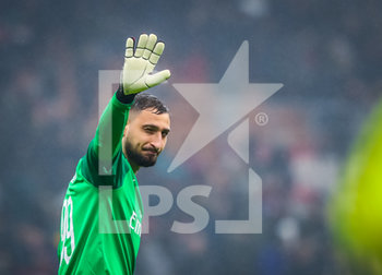 2020-02-17 - Gianluigi Donnarumma of AC Milan players celebrate the victory during the Serie A 2019/20 match between AC Milan vs Torino FC at the San Siro Stadium, Milan, Italy on February 17, 2020 - Photo Fabrizio Carabelli - MILAN VS TORINO - ITALIAN SERIE A - SOCCER
