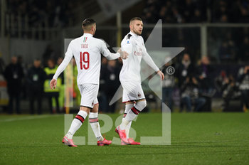 2020-02-22 - Ante Rebic (Milan) esultanza gol - FIORENTINA VS MILAN - ITALIAN SERIE A - SOCCER