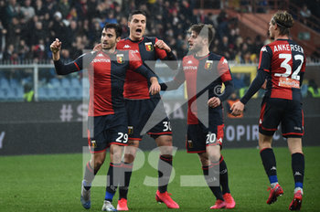 2020-02-23 - I giocatori del Genoa, esultano dopo la rete del momentaneo 1 a 2 - GENOA VS LAZIO - ITALIAN SERIE A - SOCCER