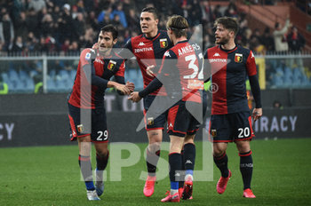 2020-02-23 - I giocatori del Genoa, esultano dopo la rete del momentaneo 1 a 2 - GENOA VS LAZIO - ITALIAN SERIE A - SOCCER