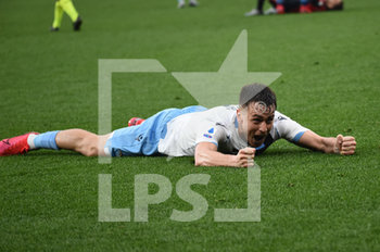 2020-02-23 - Patricio GABARRON GIL (Lazio) , esulta a fine partita, per la vittoria della propria squadra - GENOA VS LAZIO - ITALIAN SERIE A - SOCCER