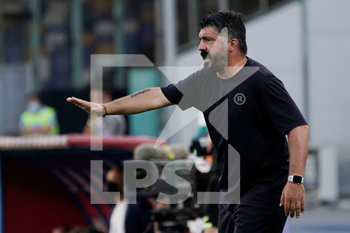 2020-06-28 - Rino Gattuso head coach of Napoli gestures during match between Spal  - NAPOLI VS SPAL - ITALIAN SERIE A - SOCCER