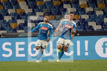 2020-06-28 - Amin Younes of Napoli celebrates after scoring his first gol - NAPOLI VS SPAL - ITALIAN SERIE A - SOCCER