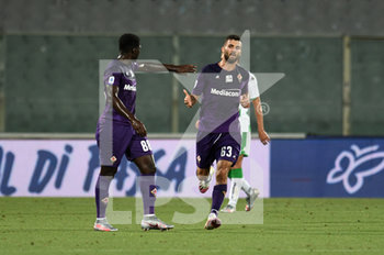 2020-07-01 - Patrick Cutrone (Fiorentina) esultanza gol - FIORENTINA VS SASSUOLO - ITALIAN SERIE A - SOCCER