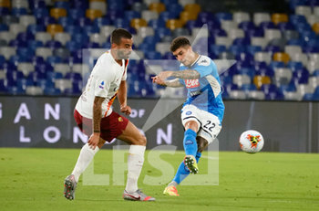 2020-07-05 - Giovanni Di Lorenzo (R) of Napoli in action during match Serie A TIM between SSC Napoli and AS Roma on July 05 2020 in Naples (Italy) at San Paolo Stadium Photo LPS/MARCO IORIO - NAPOLI VS ROMA - ITALIAN SERIE A - SOCCER