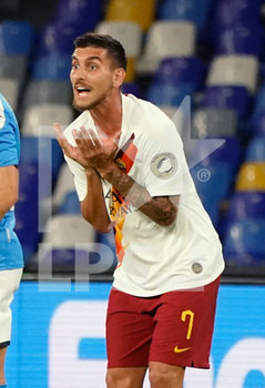 2020-07-05 - Lorenzo Pellegrini of Roma gestures during match Serie A TIM between SSC Napoli and AS Roma on July 05 2020 in Naples (Italy) at San Paolo Stadium Photo LPS/MARCO IORIO - NAPOLI VS ROMA - ITALIAN SERIE A - SOCCER