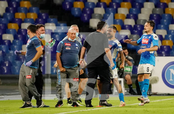 2020-07-05 - Lorenzo Insigne of Napoli celebrates after scoring his first gol during match Serie A TIM between SSC Napoli and AS Roma on July 05 2020 in Naples (Italy) at San Paolo Stadium Photo LPS/MARCO IORIO - NAPOLI VS ROMA - ITALIAN SERIE A - SOCCER