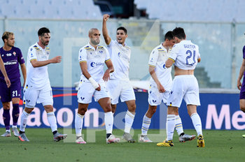 2020-07-12 - Davide Faraoni of Hellas Verona celebrates after scoring a goal  - FIORENTINA VS HELLAS VERONA - ITALIAN SERIE A - SOCCER