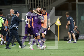 2020-07-12 - Patrick Cutrone of ACF Fiorentina celebrates after scoring a goal  - FIORENTINA VS HELLAS VERONA - ITALIAN SERIE A - SOCCER
