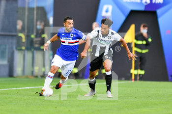 2020-07-12 - Fabio Quagliarella (UC Sampdoria)and Seko Fofana (Udinese Calcio) - UDINESE VS SAMPDORIA - ITALIAN SERIE A - SOCCER