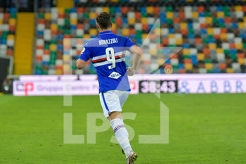 2020-07-12 - Federico Bonazzoli (UC Sampdoria) celebrate after scoring - UDINESE VS SAMPDORIA - ITALIAN SERIE A - SOCCER