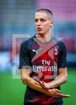 2020-07-15 - Andrea Conti of AC Milan during the Serie A 2019/20 match between AC Milan vs Parma Calcio at the San Siro Stadium, Milan, Italy on July 15, 2020 - Photo Fabrizio Carabelli - MILAN VS PARMA - ITALIAN SERIE A - SOCCER