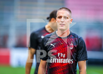 2020-07-15 - Andrea Conti of AC Milan during the Serie A 2019/20 match between AC Milan vs Parma Calcio at the San Siro Stadium, Milan, Italy on July 15, 2020 - Photo Fabrizio Carabelli - MILAN VS PARMA - ITALIAN SERIE A - SOCCER
