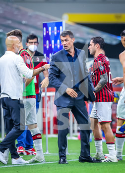2020-07-15 - Paolo Maldini of AC Milan during the Serie A 2019/20 match between AC Milan vs Parma Calcio at the San Siro Stadium, Milan, Italy on July 15, 2020 - Photo Fabrizio Carabelli - MILAN VS PARMA - ITALIAN SERIE A - SOCCER