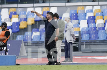 2020-07-19 - NAPOLI-ITALY JULY 2020,19 Rino Gattuso head coach of Napoli gestures during the match Serie A TIM between SSC Napoli and Udinese on July 19,2020 in Naples (Italy) at San Paolo Stadium Photo LPS/MARCO IORIO - NAPOLI VS UDINESE - ITALIAN SERIE A - SOCCER
