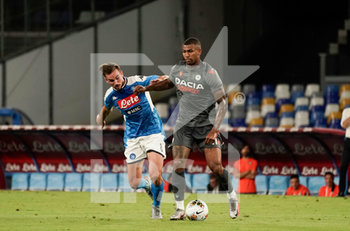 2020-07-19 - NAPOLI-ITALY JULY 2020,19 Wallace of Udinese and Fabian Ruiz in action during the match Serie A TIM between SSC Napoli and Udinese on July 19,2020 in Naples (Italy) at San Paolo Stadium Photo LPS/MARCO IORIO - NAPOLI VS UDINESE - ITALIAN SERIE A - SOCCER