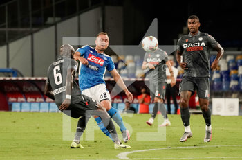 2020-07-19 - NAPOLI-ITALY JULY 2020,19 Seko Fofana (R)of Udinese and Stanislav Lobotka (L) of Napoli in action during the match Serie A TIM between SSC Napoli and Udinese on July 19,2020 in Naples (Italy) at San Paolo Stadium Photo LPS/MARCO IORIO - NAPOLI VS UDINESE - ITALIAN SERIE A - SOCCER
