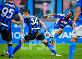 2020-07-28 - Matteo Politano of SSC Napoliduring the Serie A 2019/20 match between FC Internazionale vs SSC Napoli at the San Siro Stadium, Milan, Italy on July 28, 2020 - Photo Fabrizio Carabelli - INTER VS NAPOLI - ITALIAN SERIE A - SOCCER