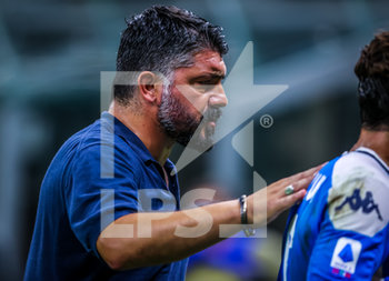 2020-07-28 - Head Coach of SSC Napoli Gennaro Gattuso during the Serie A 2019/20 match between FC Internazionale vs SSC Napoli at the San Siro Stadium, Milan, Italy on July 28, 2020 - Photo Fabrizio Carabelli - INTER VS NAPOLI - ITALIAN SERIE A - SOCCER