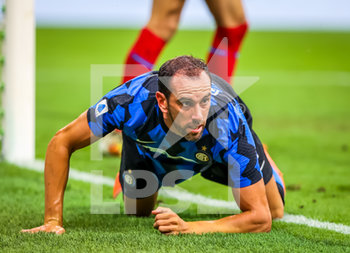 2020-07-28 - Diego Godin of FC Internazionale during the Serie A 2019/20 match between FC Internazionale vs SSC Napoli at the San Siro Stadium, Milan, Italy on July 28, 2020 - Photo Fabrizio Carabelli - INTER VS NAPOLI - ITALIAN SERIE A - SOCCER