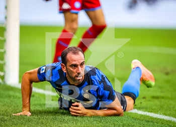 2020-07-28 - Diego Godin of FC Internazionale during the Serie A 2019/20 match between FC Internazionale vs SSC Napoli at the San Siro Stadium, Milan, Italy on July 28, 2020 - Photo Fabrizio Carabelli - INTER VS NAPOLI - ITALIAN SERIE A - SOCCER