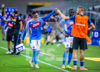 2020-07-28 - Jose Callejon of SSC Napoli and Milan Skriniar of FC Internazionale during the Serie A 2019/20 match between FC Internazionale vs SSC Napoli at the San Siro Stadium, Milan, Italy on July 28, 2020 - Photo Fabrizio Carabelli - INTER VS NAPOLI - ITALIAN SERIE A - SOCCER