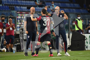 2020-07-29 - Luca Gagliano of Cagliari Calcio, Esultanza, Celebration after scoring goal, Walter Zenga Mister of Cagliari Calcio, Canzi - CAGLIARI VS JUVENTUS - ITALIAN SERIE A - SOCCER