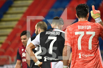 2020-07-29 - Cristiano Ronaldo of Juventus, Gianluigi Buffon of Juventus - CAGLIARI VS JUVENTUS - ITALIAN SERIE A - SOCCER