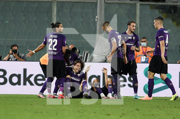 2020-07-29 - Federico Chiesa (Fiorentina) esultanza gol - FIORENTINA VS BOLOGNA - ITALIAN SERIE A - SOCCER