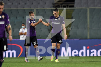 2020-07-29 - Nikola Milenkovic (Fiorentina) esultanza terzo gol - FIORENTINA VS BOLOGNA - ITALIAN SERIE A - SOCCER