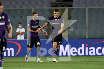 2020-07-29 - Nikola Milenkovic (Fiorentina) esultanza terzo gol - FIORENTINA VS BOLOGNA - ITALIAN SERIE A - SOCCER