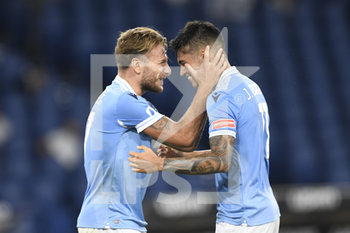 2020-07-29 - Ciro Immobile of SS Lazio celebrates with Joaquin Correa after scoring a goal - LAZIO VS BRESCIA - ITALIAN SERIE A - SOCCER